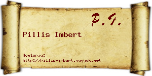 Pillis Imbert névjegykártya